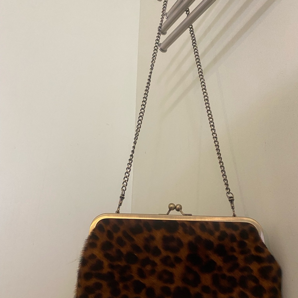 Patricia Nash Animal Print Clutch with Chain